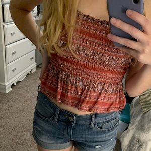 AE Patterned Crop Top